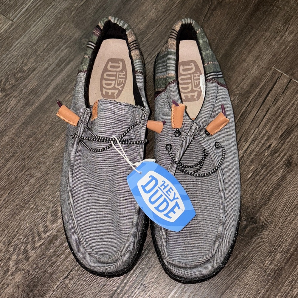 Hey Dude Men's Gray Wally Funk Baja Shoes